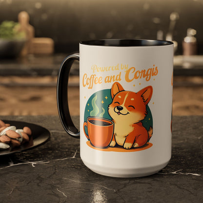 Powered by Coffee and Corgis Mug
