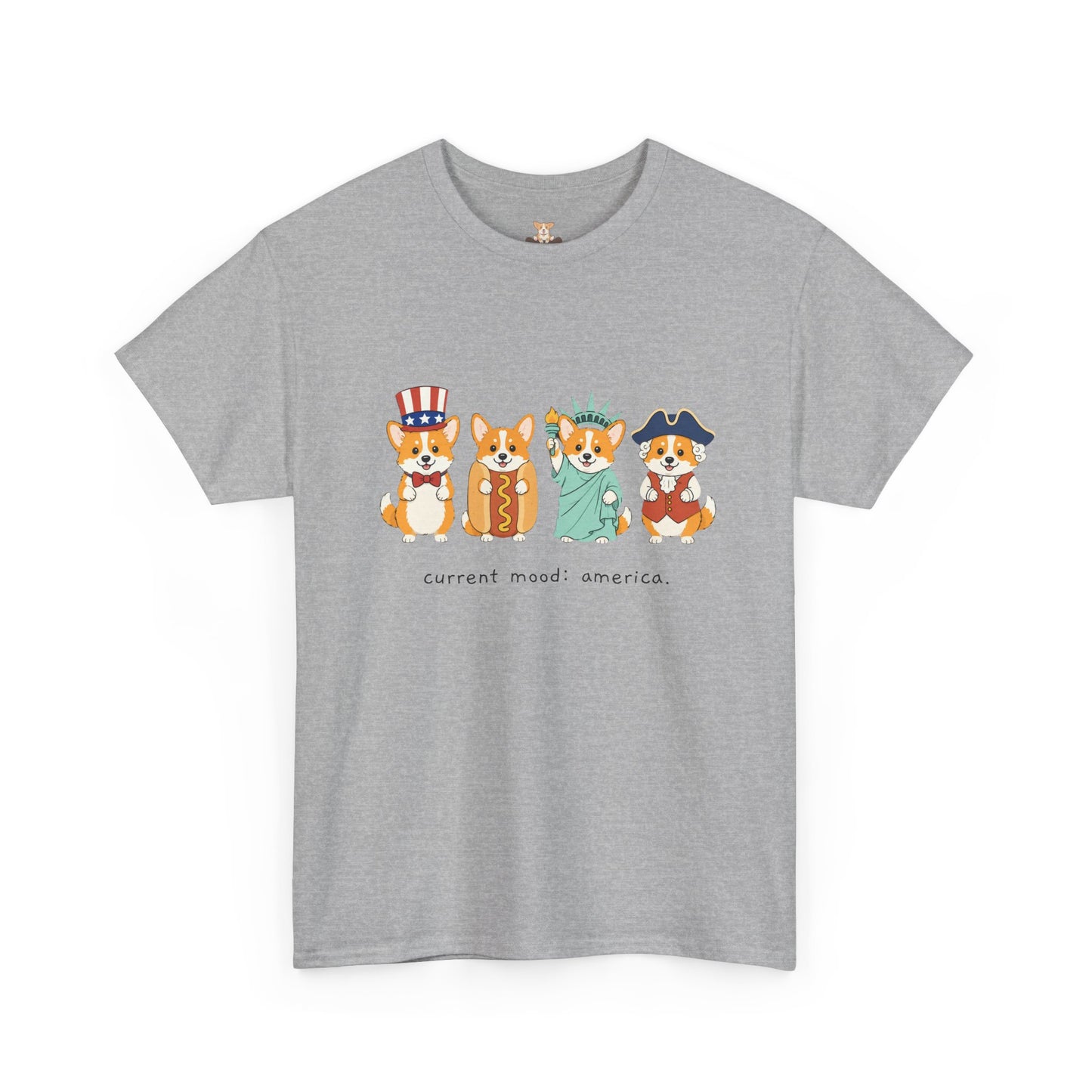 Current Mood: America 4th of July Corgi Tee