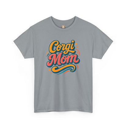 Retro Script Corgi Mom T-Shirt