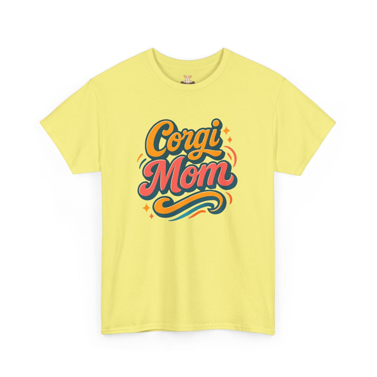 Retro Script Corgi Mom T-Shirt