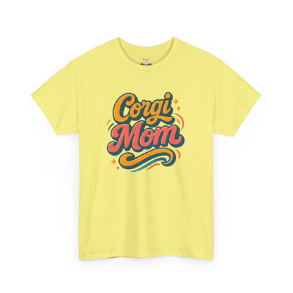 Retro Script Corgi Mom T-Shirt