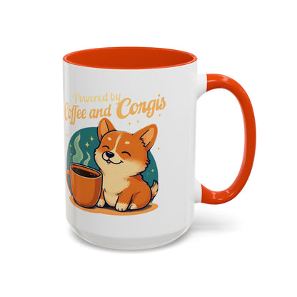 Powered by Coffee and Corgis Mug