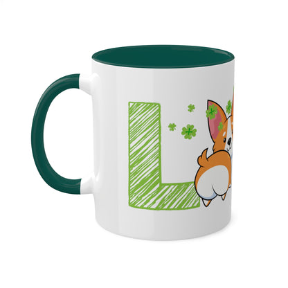 St Patrick Corgi Mug, 11oz