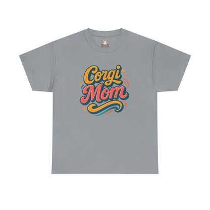 Retro Script Corgi Mom T-Shirt