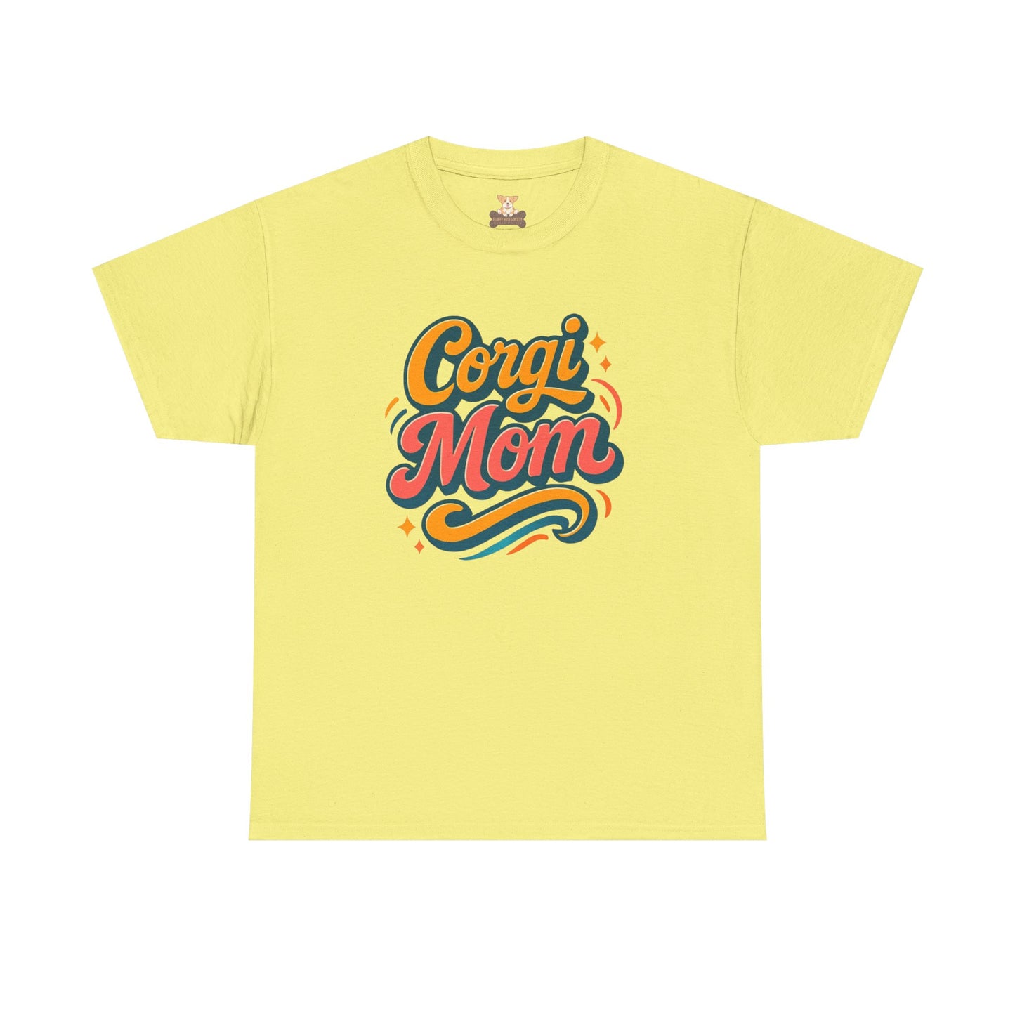 Retro Script Corgi Mom T-Shirt