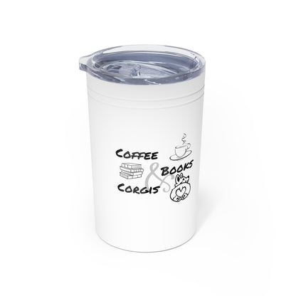 Coffee, Books & Corgis Vacuum Insulated Tumbler, 11oz