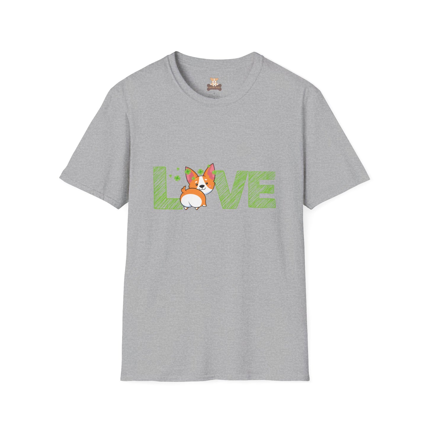 St Patrick Corgi Love Unisex Softstyle T-Shirt