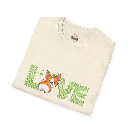 St Patrick Corgi Love Unisex Softstyle T-Shirt