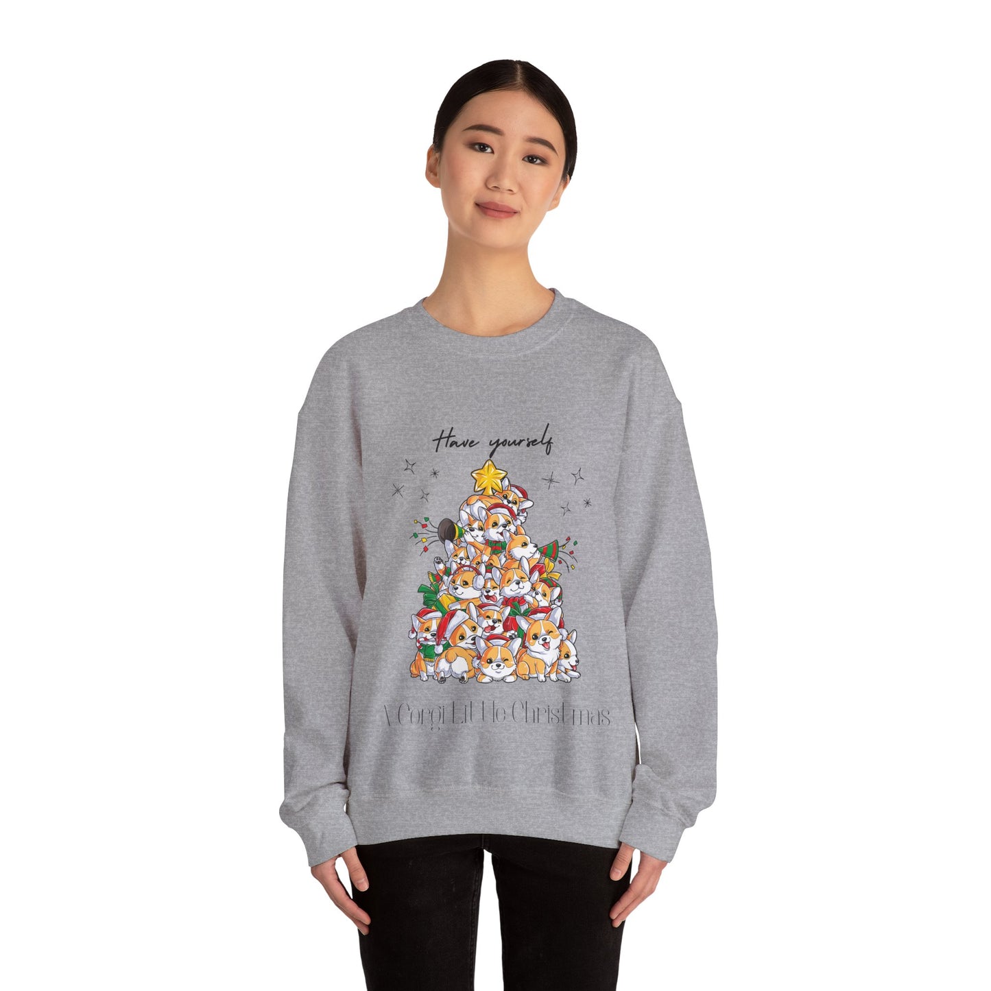 Corgi Little Christmas Heavy Blend™ Crewneck Sweatshirt