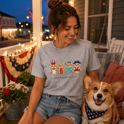 Current Mood: America 4th of July Corgi Tee