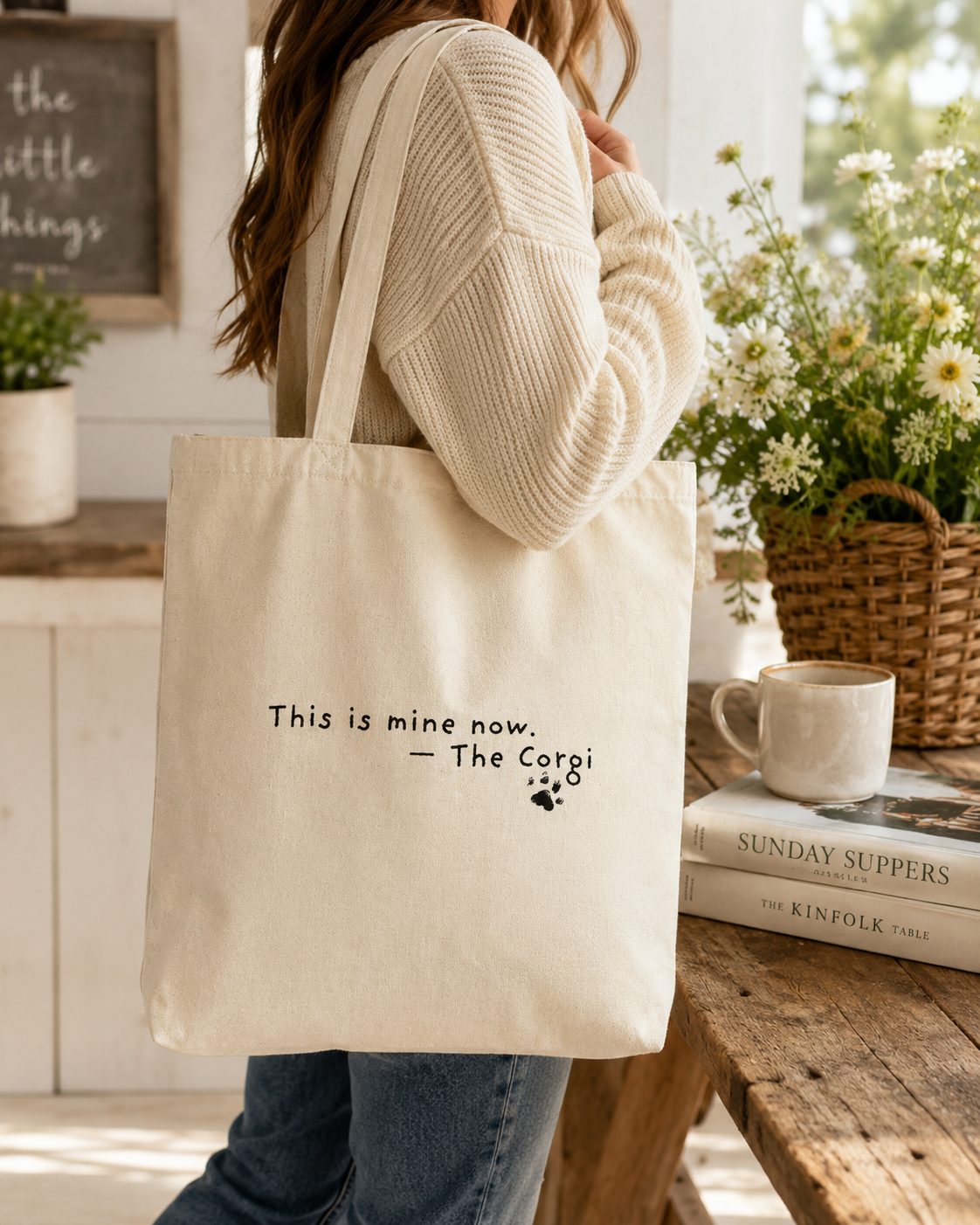This Is Mine Now Corgi Tote Bag